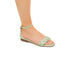 Sandali bassi verdi con fascia effetto intrecciato Swish Jeans, Donna, SKU w041000317, Immagine 0